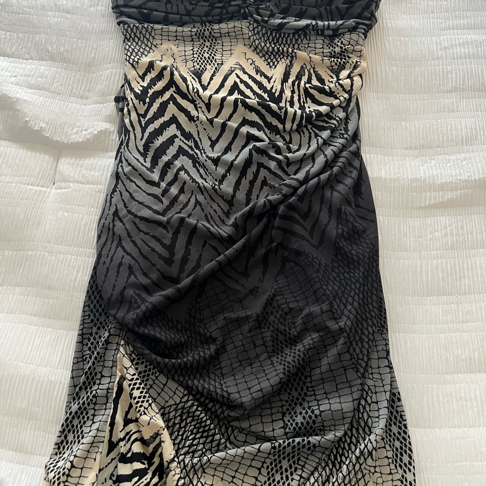 B Darlin Black Strapless Sheath Dress